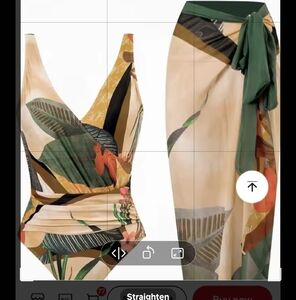 Tropical Print One-Piece Swimsuit